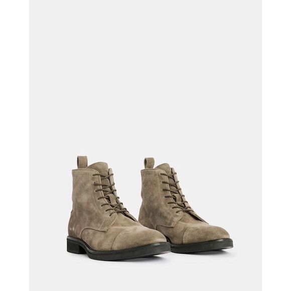 AllSaints $300 Drago Suede Lace Up Boots Khaki Distressed Almond Toe Sz 41 NEW main image 10
